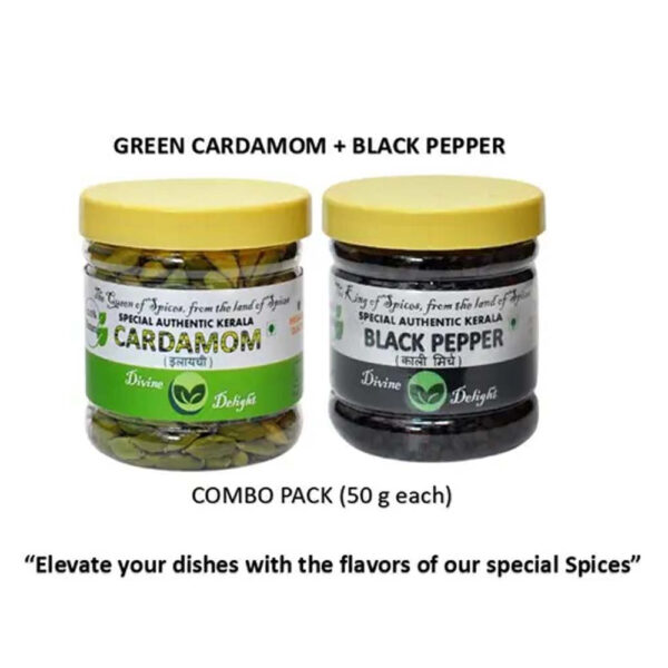 Cardamom and Black Pepper Combo Pack (50 g each)