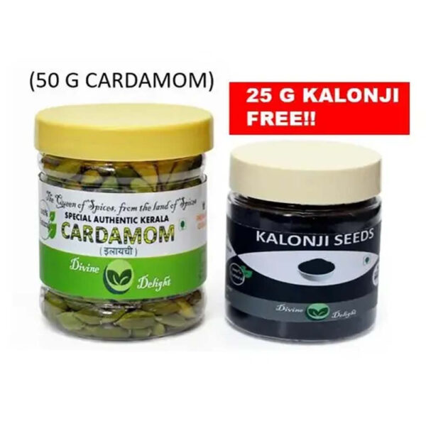 Cardamom 50 g, Kalonji 25g Free