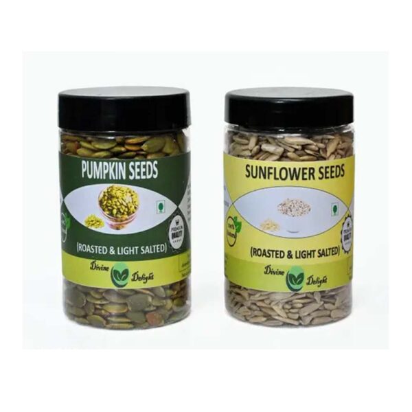 PUMPKIN SEEDS AND SUNFLOWER SEEDS Roasted and Light salted(150 G each)