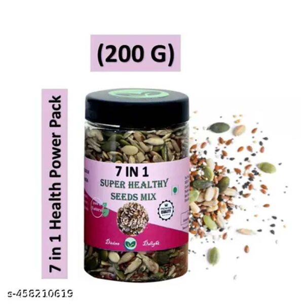 HEALTHY SEEDS MIX | 5 IN 1 SEEDS PACK | PUMPKIN, SUNFLOWER, CHIA, FLAX AND WATERMELON SEEDS - 200 G PACK
