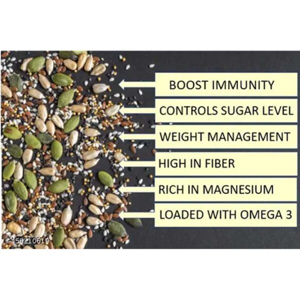 PUMPKIN, SUNFLOWER, CHIA & FLAX COMBO PACK, WITH HEALTHY SEEDS MIX FREE!! - Image 2
