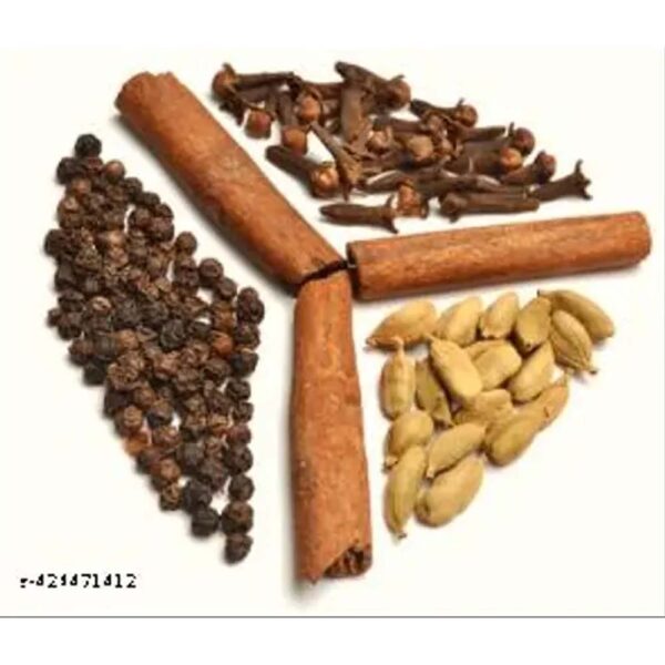 WHOLE SPICES COMBO PACK - CARDAMOM, BLACK PEPPER, CLOVES, CINNAMON ROLLS 25 G EACH - (100 G) WITH SPOON FREE!! - Image 2