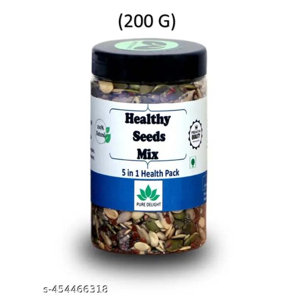 HEALTHY SEEDS MIX | 5 IN 1 SEEDS PACK | PUMPKIN, SUNFLOWER, CHIA, FLAX AND WATERMELON SEEDS - 200 G PACK