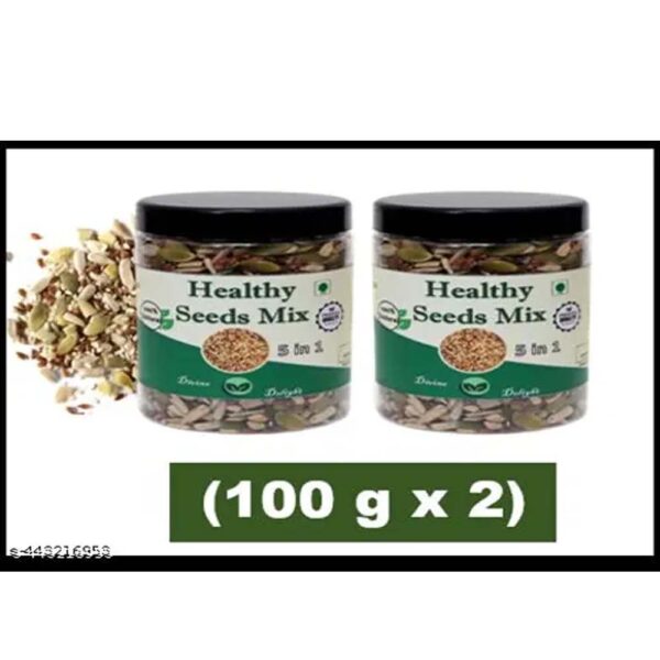 HEALTHY SEEDS MIX | 5 IN 1 SEEDS PACK | PUMPKIN, SUNFLOWER, CHIA, FLAX AND WATERMELON SEEDS - 100 g pack of 2 (200 g)