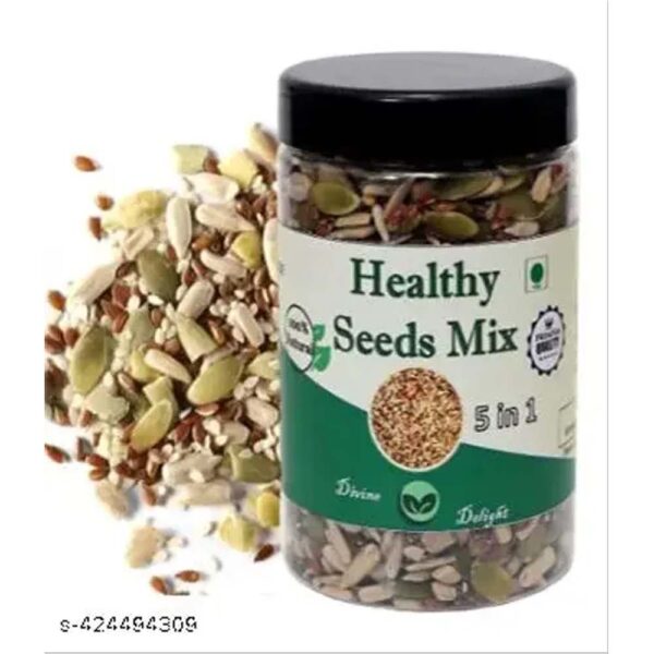 HEALTHY SEEDS MIX | 5 IN 1 SEEDS PACK | PUMPKIN, SUNFLOWER, CHIA, FLAX AND WATERMELON SEEDS - 200 G PACK